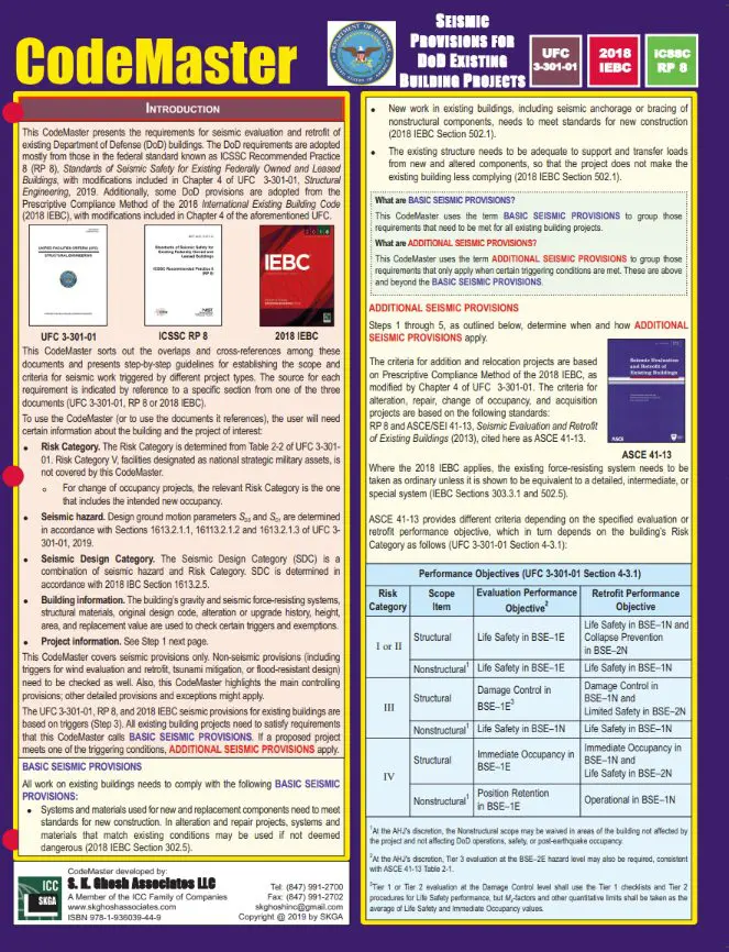 Code Base Dod S. K. Ghosh Associates LLC - Seismic & Building Code Consulting